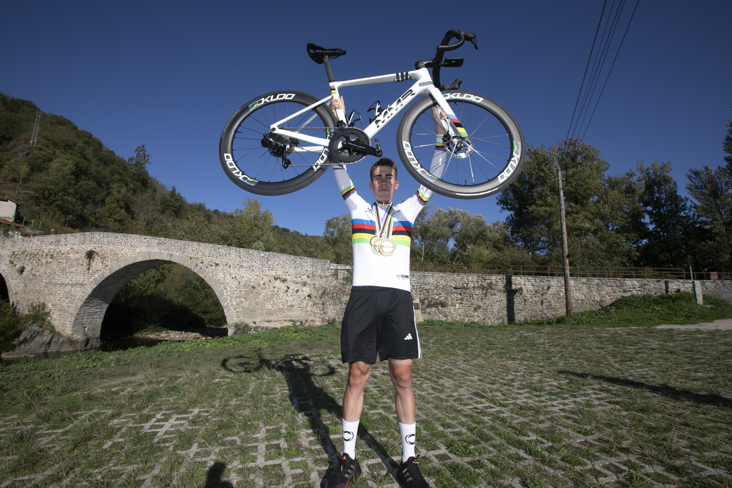 Benjamín Noval, en Puente d'Arcu.