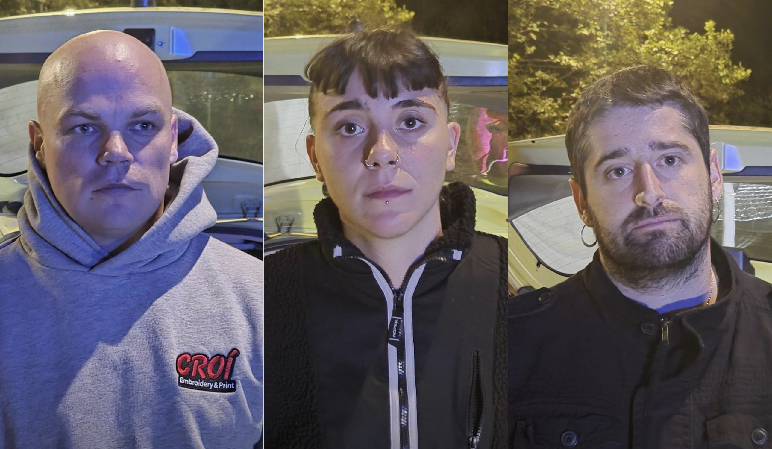 Naoise O'Conarain, Aratz Bilbao y Malen Grünig.