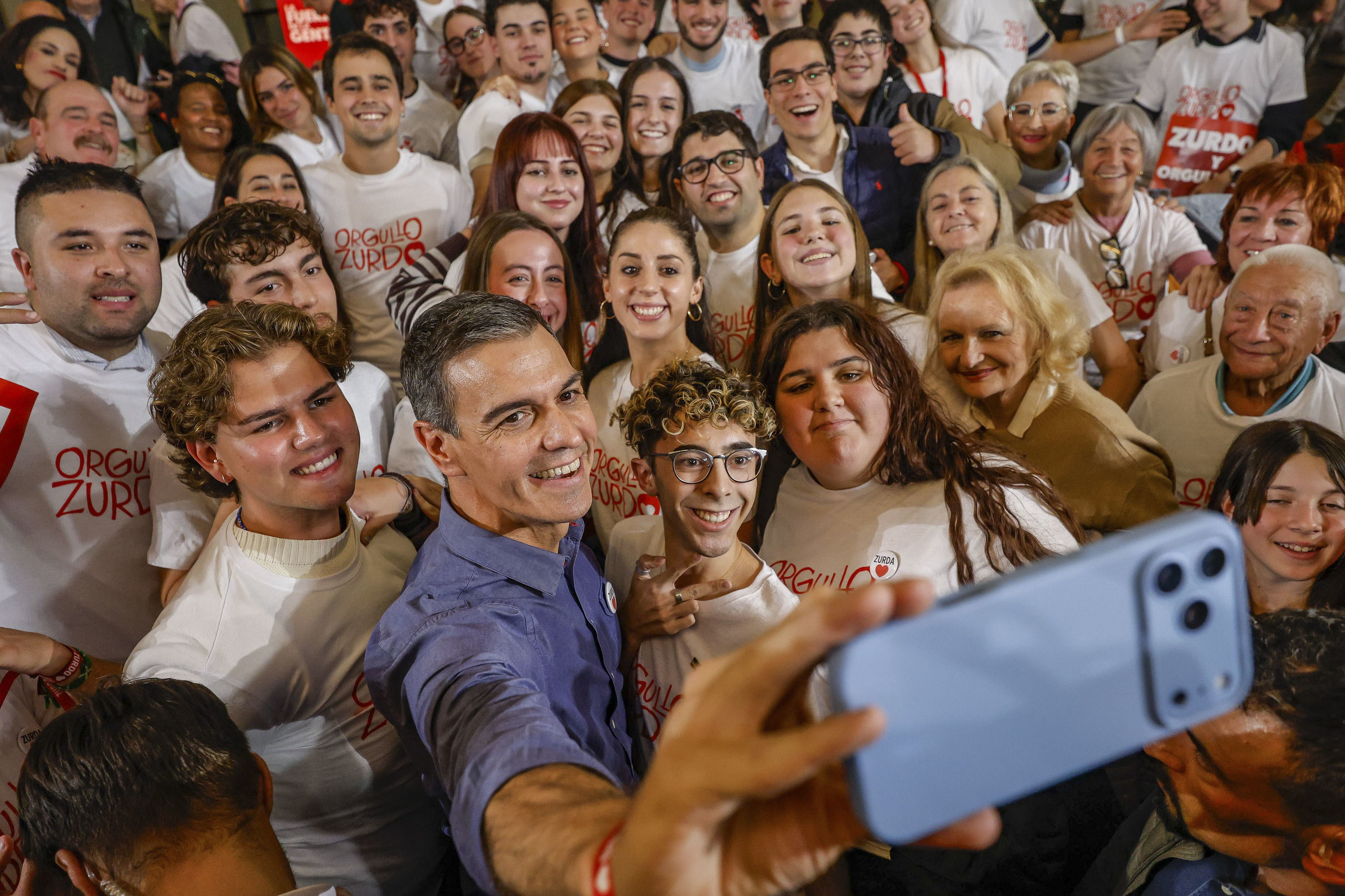 Sánchez, en un mitin del PSOE en Burgos.