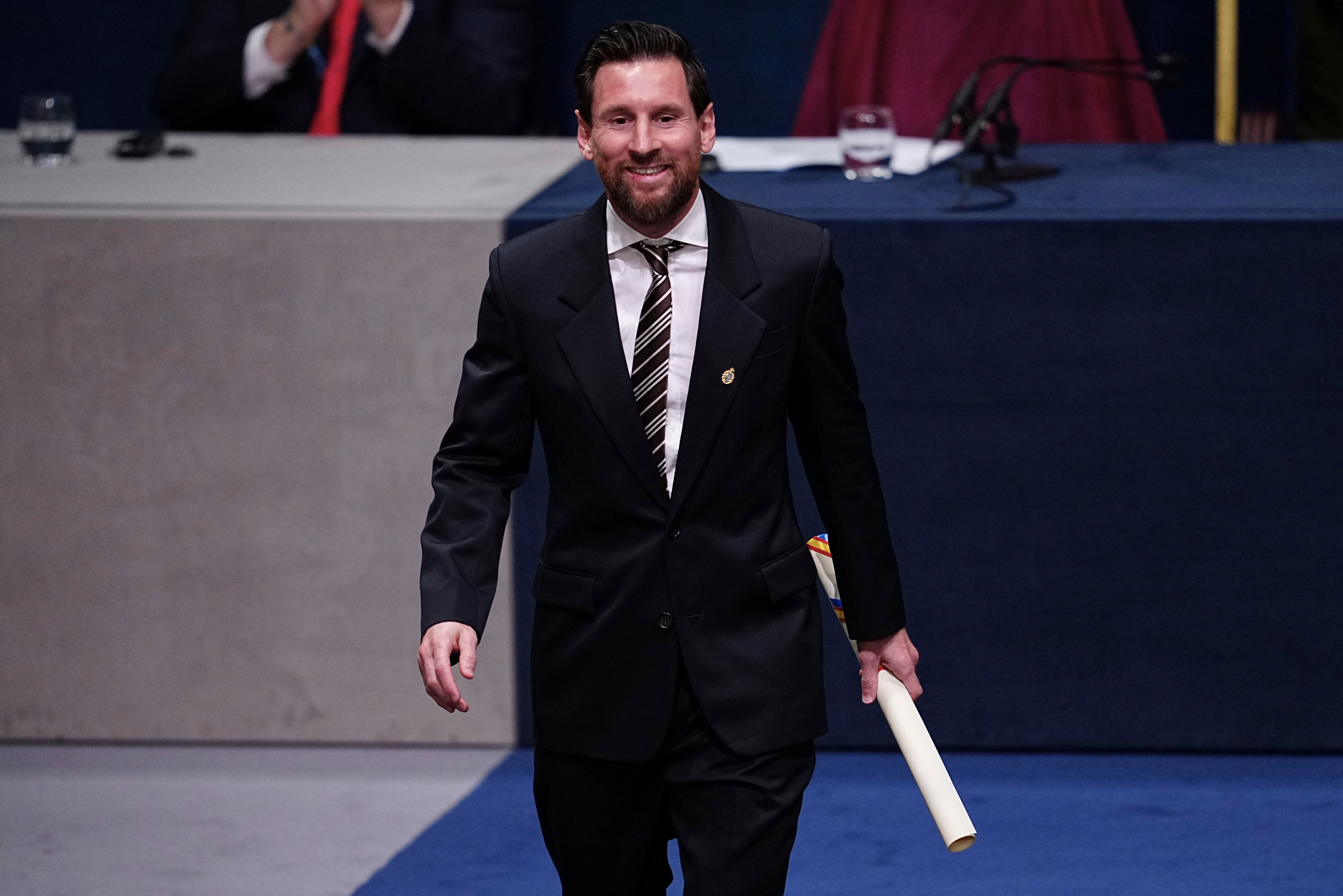 El futbolista Leo Messi, ganador del Princesa de Asturias de los Deportes