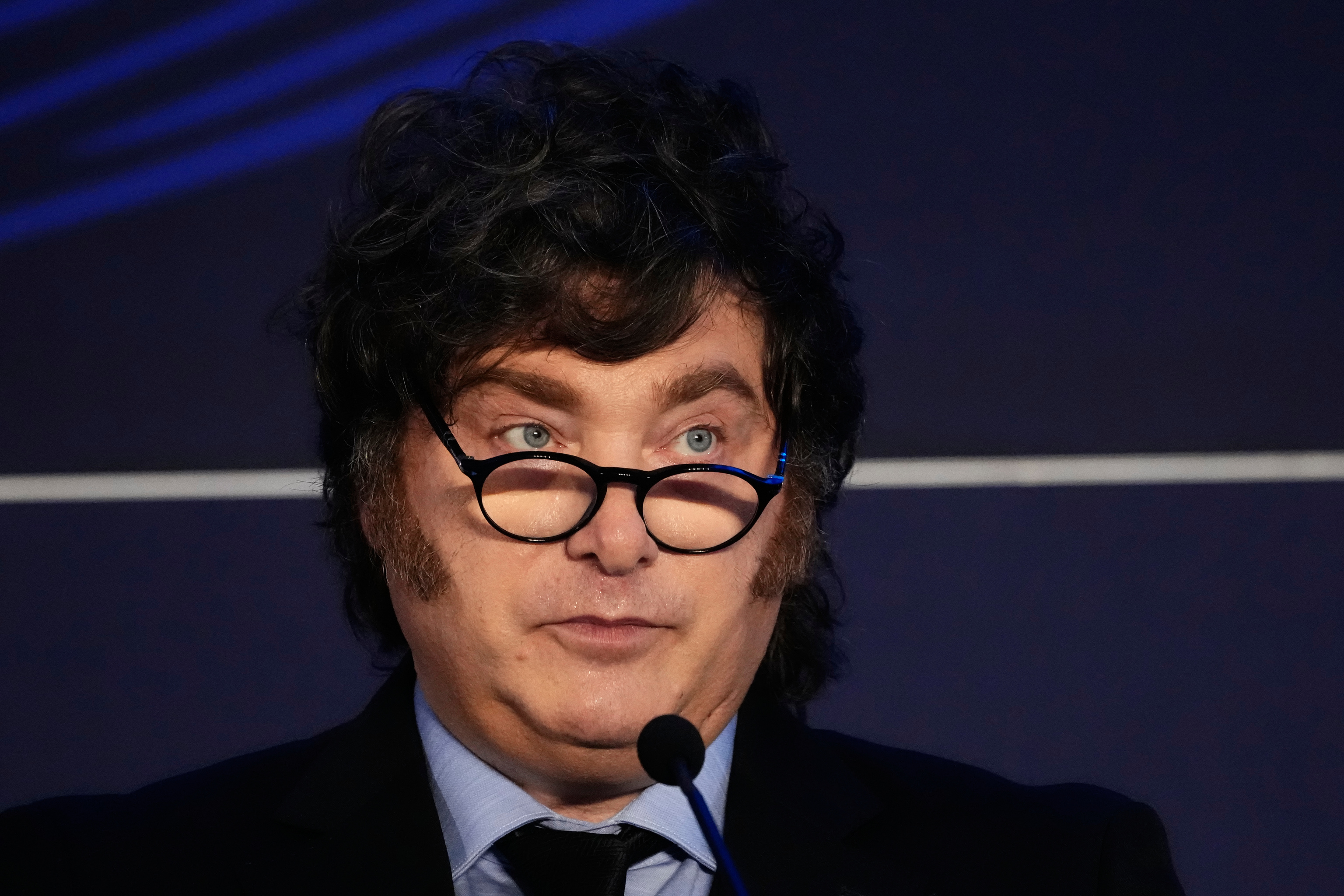 Javier Milei, durante un discurso.