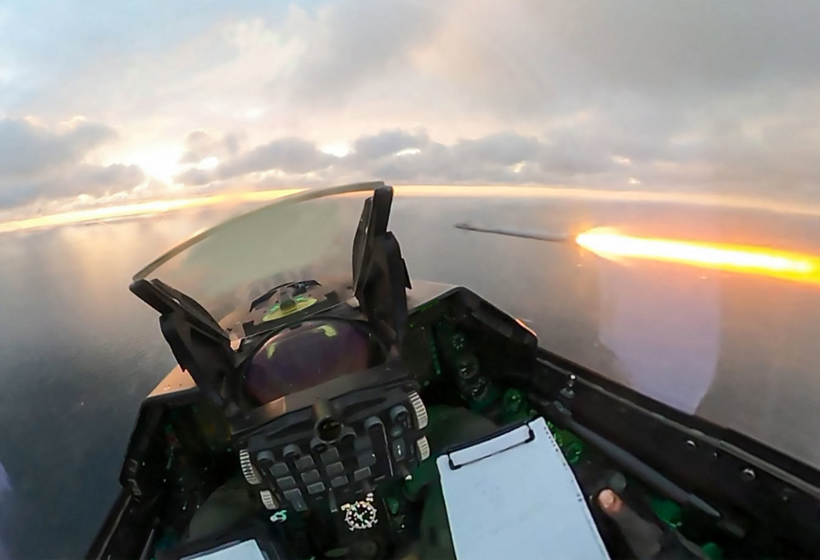 Acción contra un dron que sobrevuela el mar Negro, cerca de Sulina (Romanía).