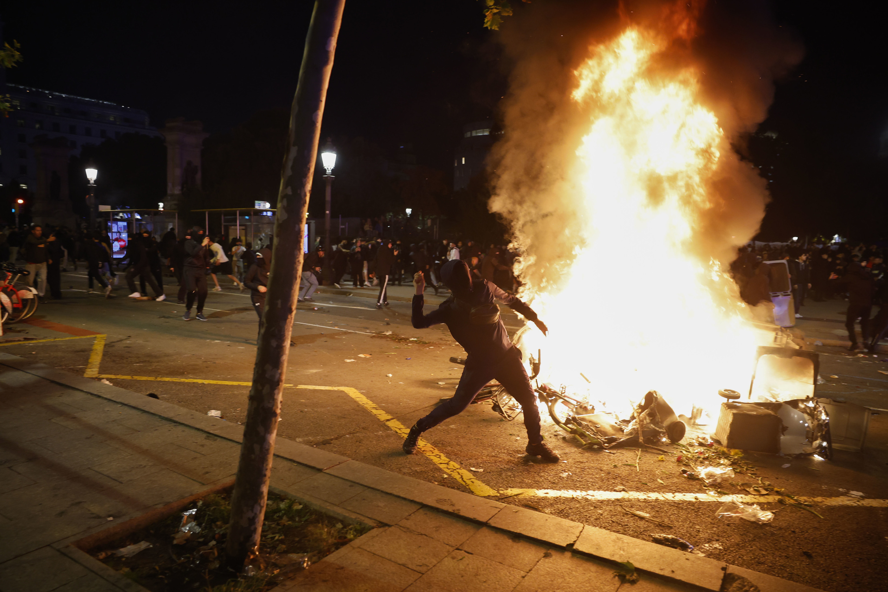 Disturbios este sábado en el centro de Barcelona