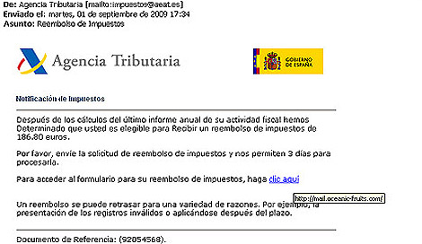 Nuevo intento de fraude por 'e-mail' con la imagen de la Agencia ...