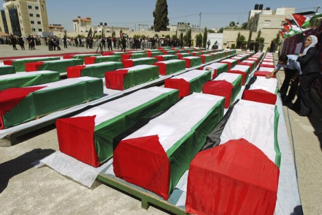 Entregados los restos de 91 palestinos que murieron al atentar contra ...